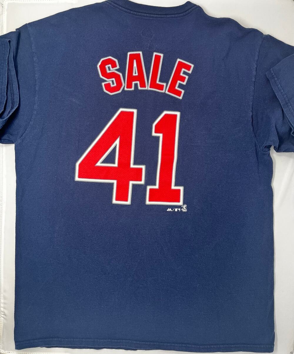Red Sox Chris Sale #41 Men's T-shirt size Large Pre-Owned in good condition